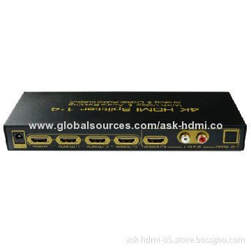 1.4V HDMI Splitter, 1x4, with Audio and Video EDID Setting